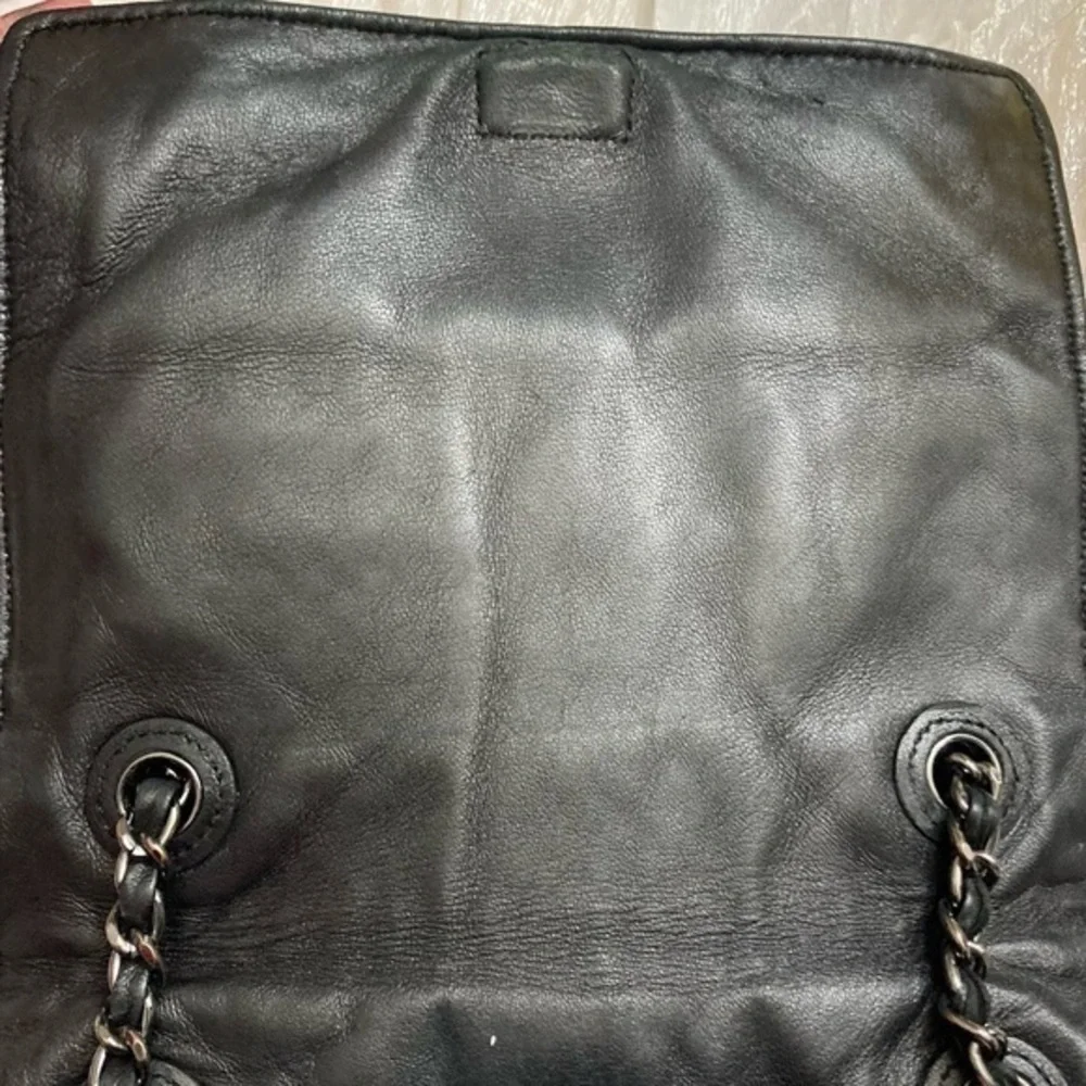 Tory Burch Sparkle Fleming Black Tweed Convertible Crossbody Shoulder bag